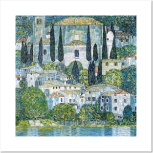 Gustav Klimt's Kirche in Cassone (1913) famous painting. Posters and Art